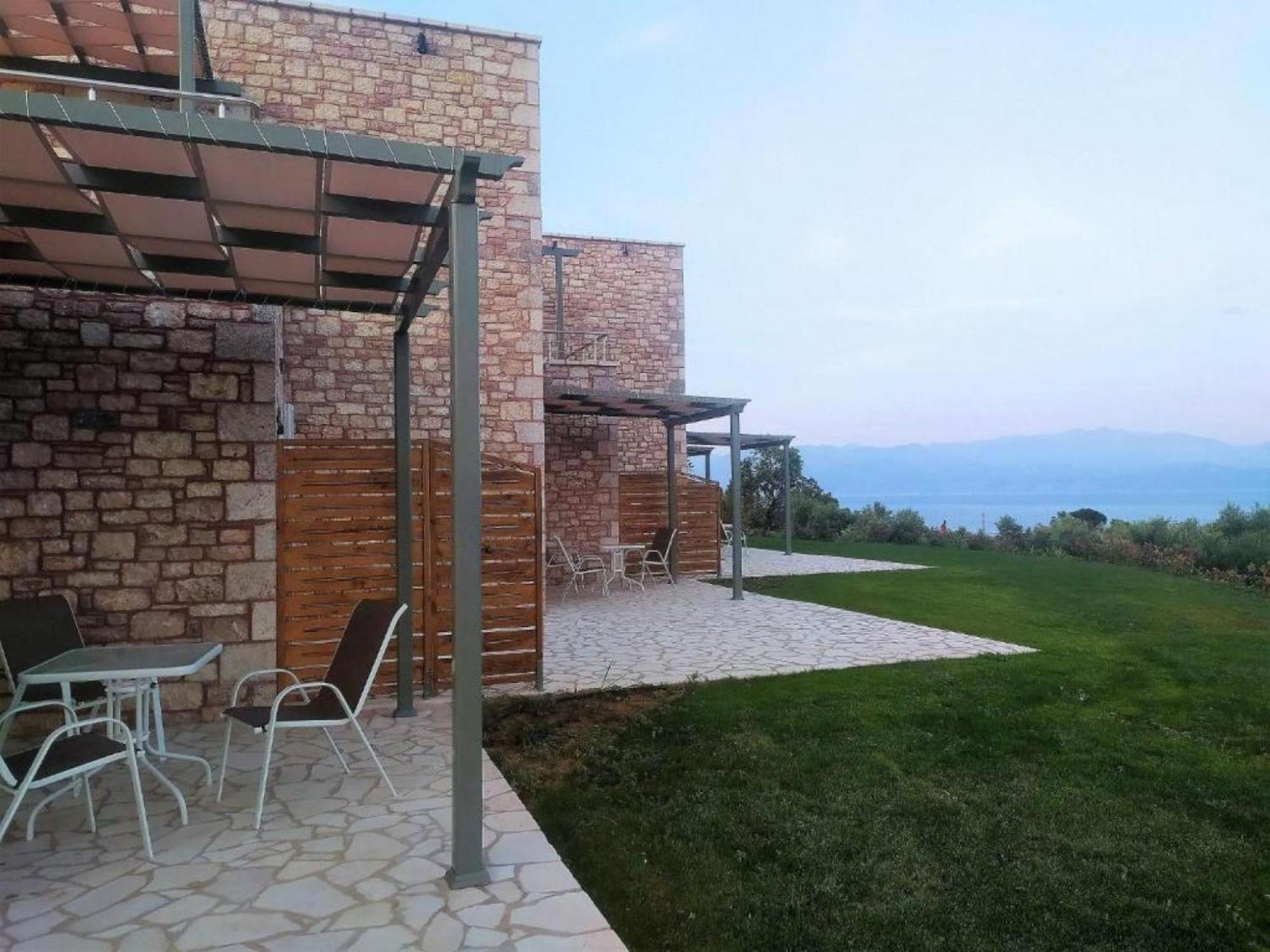 Stone Bay Houses In Messinia Kalamaki Beach Area Chrani Esterno foto