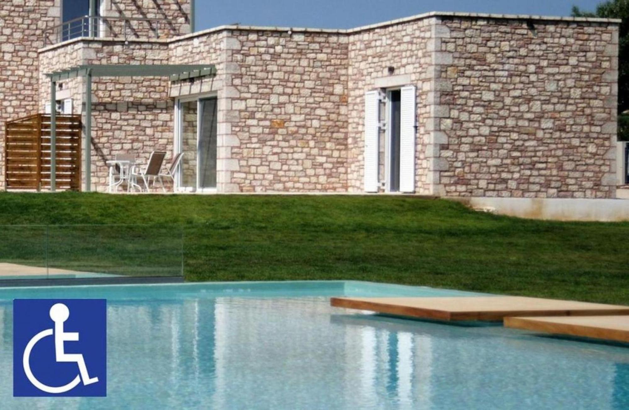 Stone Bay Houses In Messinia Kalamaki Beach Area Chrani Esterno foto